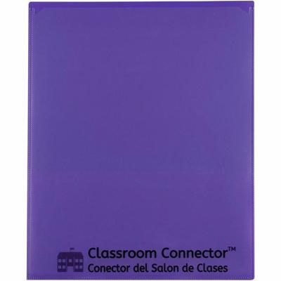 C-Line Classroom Connector Letter Report Cover - 8 1/2" x 11" - 2 Internal Pocket(s) - Purple - 25 / Box