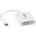 StarTech.com USB-C to DVI Adapter - White - 1 x 24-pin USB Type C - Male - 1 x 29-pin DVI-I Digital Video - Female - White - 1 Each