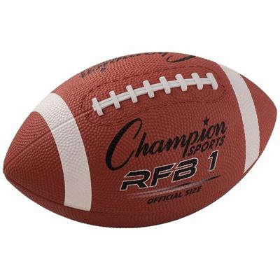 Champion Sports Official Size Rubber Football - 11.50" - Official - Rubber - 1  Each
