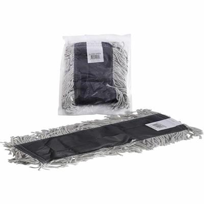 Genuine Joe Disposable Dust Mop Refill - 18" Width x 5" Depth - Disposable, 4-ply, Looped Ends, Quick Drying, Fray Resistant, Absorbent, Durable, 4-ply Yarn - Cotton, Synthetic - Natural - 1 Each