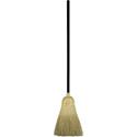 Genuine Joe Warehouse Broom - Corn Fiber Bristle - 38" Handle Length - Lacquered Wood Handle - Natural - 1 Each