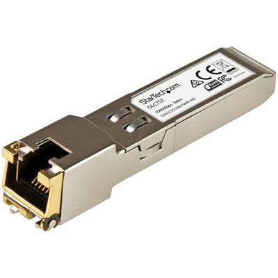StarTech.com Cisco GLC-T Compatible SFP Transceiver Module - 1000BASE-T - For Data Networking - 1 x RJ-45 1000Base-T Network LAN - Twisted PairGigabit Ethernet - 1000Base-T - Hot-pluggable, Hot-swappable - 1 Each