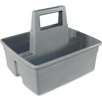 Impact Maids' Basket - 2 Compartment(s) - 10.10" Height x 11.10" Width x 12.90" Length - Handle, Heavy Duty - Gray - Plastic - 1 Each
