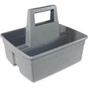 Impact Maids' Basket - 2 Compartment(s) - 10.10" Height x 11.10" Width x 12.90" Length - Handle, Heavy Duty - Gray - Plastic - 1 Each
