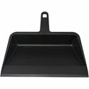 Impact Products Value-Plus Dust Pan - 12" Wide - Polypropylene - Black - 1 Each