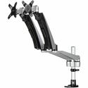 StarTech.com ARMDUAL30 Mounting Arm for Monitor - Black, Silver - TAA Compliant - Height Adjustable - 2 Display(s) Supported - 30" Screen Support - 39.68 lb Load Capacity - 75 x 75, 100 x 100 - Steel, Aluminum, Plastic - 1 Each