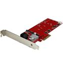 StarTech.com 2x M.2 NGFF SSD RAID Controller Card Plus 2x SATA III Ports - PCIe - Add 2 Next Generation Form Factor M.2 SSDs & 2 SATA ports to your PC through PCIe - 2x M.2 NGFF SSD RAID Controller Card plus 2x SATA III Ports - PCIe - 2-Slot PCI Expr