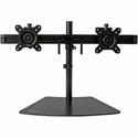 StarTech.com Dual-Monitor Stand - Horizontal - Black - Up to 24" Screen Support - 35.27 lb Load Capacity - 16.10" Height x 37.40" Width - Tabletop, Desktop - Aluminum, Steel, Plastic - Black