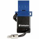 Verbatim 64GB Store 'n' Go Dual USB 3.2 Gen 1 Flash Drive for USB-C Devices - Blue - 64 GB - USB 3.2 (Gen 1) Type C, USB 3.2 (Gen 1) Type A - Blue - Lifetime Warranty - 1 Each - TAA Compliant