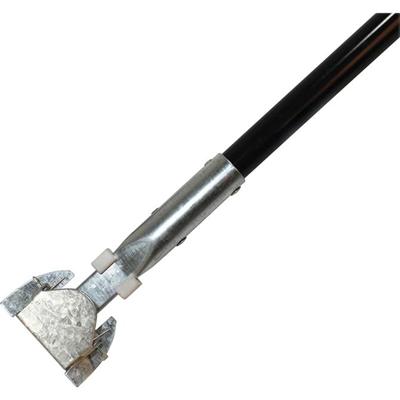 Genuine Joe Clip-on Dust Mop Steel Handle - 60" Length x 1" Diameter - Black - Steel, Vinyl - 1 Each