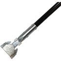 Genuine Joe Clip-on Dust Mop Steel Handle - 60" Length x 1" Diameter - Black - Steel, Vinyl - 1 Each