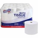 Genuine Joe Solutions Double Capacity Bath Tissue - 2 Ply - 1000 Sheets/Roll - 45/64" Core - White - Virgin Fiber - 36 / Carton