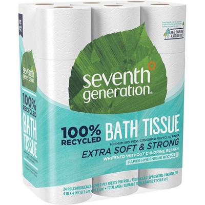 Seventh Generation 100% Recycled Bathroom Tissue - 2 Ply - 240 Sheets/Roll - White - Paper - 1 Pack
