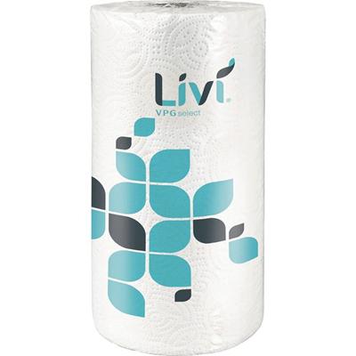 Livi Solaris Paper Two-ply Kitchen Roll Towel - 2 Ply - 9" Width x 11" Length - 85 Sheets/Roll - White - Fiber - 30 / Carton