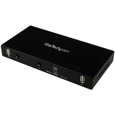StarTech.com 2-Port KVM Console Adapter - Rackmount Crash Cart Adapter - 2 Computer(s) - 1 Local User(s) - WUXGA - 1920 x 1200 Maximum Video Resolution - 8 x USB - 3 x VGA - 120 V AC, 240 V AC Input Voltage - Rack-mountable - For PC, Mac, Linux - TAA