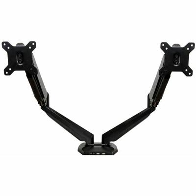 StarTech.com Mounting Arm for Monitor - Black - Height Adjustable - 2 Display(s) Supported - 12" to 32" Screen Support - 33.07 lb Load Capacity - 75 x 75, 100 x 100 - Aluminum - 1 Each