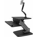 StarTech.com Sit-to-stand Workstation with Articulating Monitor Arm - Up to 26" Screen Support - 37.48 lb Load Capacity - 6.30" Height x 26.80" Width - Desktop - Engineered Wood, Steel