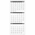 At-A-Glance Contemporary 3-Month Reference Wall Calendar - Large - Monthly - 15 Month - December 2025 to February 2027 - 3 Month Single Page Layout - 12" x 27" Sheet Size - White Sheet - Wire Bound - Chipboard, Paper - Black Cover - Reference Calenda