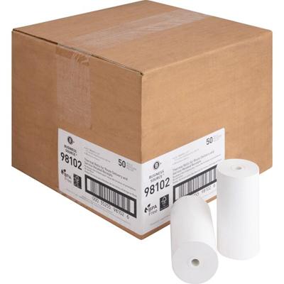 Business Source Portable Printer Receipt Thermal Rolls - 4 19/64" x 127 ft - White - 50 / Carton