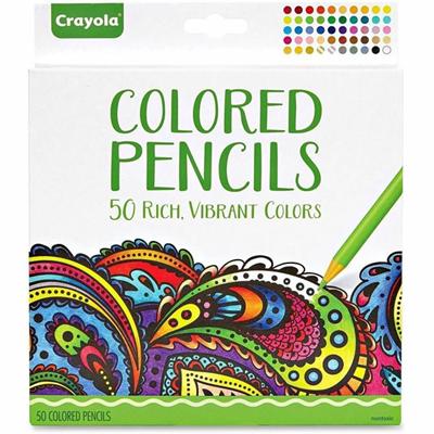 Crayola 50-count Colored Pencils - Assorted Lead - 50 / Set
