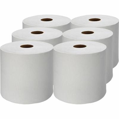 Genuine Joe Hardwound Roll Paper Towels - 7.87" Width x 1000 ft Length - 2" Core - White - 6 / Carton
