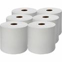 Genuine Joe Hardwound Roll Paper Towels - 7.87" Width x 1000 ft Length - 2" Core - White - 6 / Carton