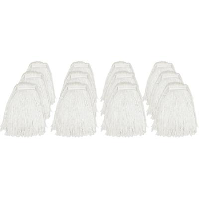 Genuine Joe Cut End Mophead - Rayon - Natural - 12 / Carton