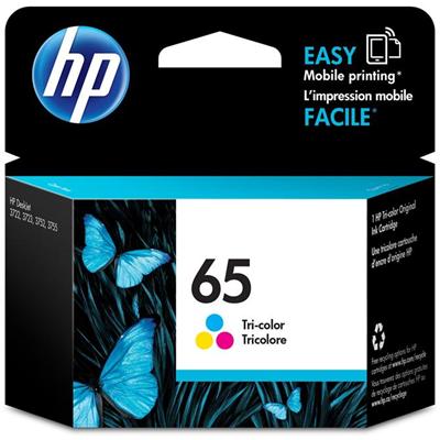 HP 65 (N9K01AN) Original Inkjet Ink Cartridge - Tri-color - 1 Each - 100 Pages