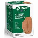 Curad Flex-Fabric Bandages - Tan - Fabric - 100 / Box