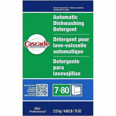 Cascade Professional Automatic Dishwasher Detergent Powder - For Dish - 75 oz (4.69 lb) - Fresh Scent - Phosphate-free - White - 7 / Carton