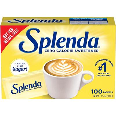 Splenda No Calorie Sweetener Packets - 0.035 oz (1 g) - Artificial Sweetener - 100 / Box
