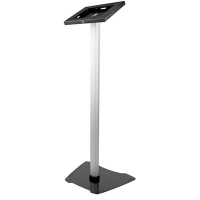 StarTech.com Secure Tablet Floor Stand - Anti-Theft - Up to 9.70" Screen Support - 3.30 lb Load Capacity - 41.70" Height x 16.10" Width - Floor - Plastic, Steel, Aluminum, Metal - Black, Silver - TAA Compliant