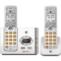 AT&T EL52215 DECT 6.0 Cordless Phone - Silver, Black - 1 x Phone Line - 2 x Handset - Speakerphone - Answering Machine