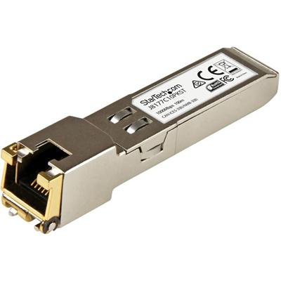 StarTech.com HP J8177C Compatible SFP Transceiver Module - 1000BASE-T - 10 Pack - For Data Networking - 1 x RJ-45 Duplex 1000Base-T LAN - Twisted Pair1.25 Gigabit Ethernet - 1000Base-T - Hot-pluggable, Hot-swappable - 10 / Pack