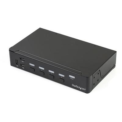 StarTech.com 4-Port DisplayPort KVM Switch - USB 3.0 - 4K - 4 Computer(s) - 1 Local User(s) - 3840 x 2160 - 11 x USB - 5 x DisplayPort - 1U - Rack-mountable, Desktop - TAA Compliant