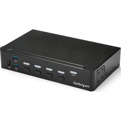 StarTech.com 4-Port HDMI KVM Switch - USB 3.0 - 1080p - 4 Computer(s) - 1 Local User(s) - 1920 x 1080 - 11 x USB - 5 x HDMI - 1U - Rack-mountable, Desktop - TAA Compliant