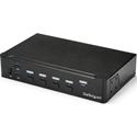 StarTech.com 4-Port HDMI KVM Switch - USB 3.0 - 1080p - 4 Computer(s) - 1 Local User(s) - 1920 x 1080 - 11 x USB - 5 x HDMI - 1U - Rack-mountable, Desktop - TAA Compliant