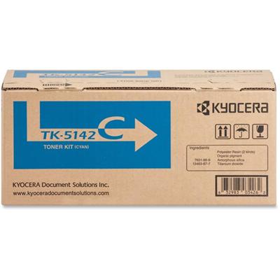 Kyocera TK-5142C Original Laser Toner Cartridge - Cyan - 1 Each - 5000 Pages