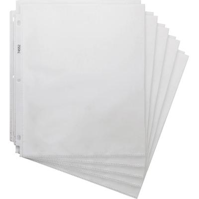 Business Source Heavyweight Sheet Protectors - 3.3 mil Thickness - For Letter 8 1/2" x 11" Sheet - 3 x Holes - Clear - Polypropylene - 200 / Box