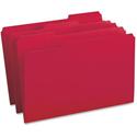 Business Source 1/3 Tab Cut Legal Recycled Top Tab File Folder - 8 1/2" x 14" - Top Tab Location - Assorted Tab Position - 11 pt. - 1 Plys - Red - 10% Recycled - 100 / Box