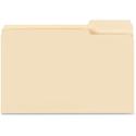 Business Source 1/3 Tab Cut Legal Recycled Top Tab File Folder - 8 1/2" x 14" - 3/4" Expansion - 11 pt. - Manila - 10% Recycled - 100 / Box