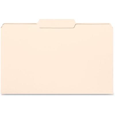Business Source 1/3 Tab Cut Legal Recycled Top Tab File Folder - 8 1/2" x 14" - 3/4" Expansion - 11 pt. - Manila - 10% Recycled - 100 / Box