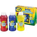 Crayola Washable Fingerpaint Bold Colors Set - 3 Color(s) - True Blue, Lemon Yellow, Fire Engine Red - 8 oz - Washable - 3 / Set