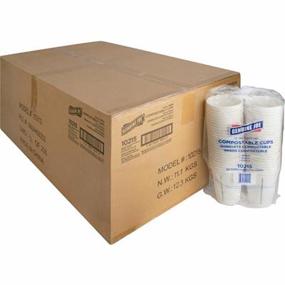 Genuine Joe 12 oz Eco-friendly Paper Cups - 12 fl oz - White - Paper - 50/Pack - 20 / Carton