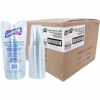 Genuine Joe 10 oz Clear Plastic Cups - 10 fl oz - Clear - Plastic - Cold Drink, Beverage - 25/Pack - 20 / Carton