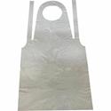Genuine Joe 50" Disposable Poly Apron - White - Polyethylene, Polyethylene - 100/Pack - 10 / Carton
