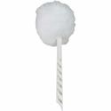 Genuine Joe Toilet Bowl Mop - 4.50" Height Head - 12" Length Plastic Handle - Durable, Scrubber Strip, Acid Resistant - White - 25 / Carton