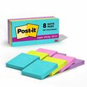 Post-it&reg; Super Sticky Notes - Supernova Neons Color Collection - 720 x Multicolor - 2" Flag/Note Width x 2" Flag/Note Length - Rectangle - 90 Sheets per Pad - Aqua Splash, Acid Lime, Tropical Pink, Iris Infusion - Paper - Self-adhesive, Recyclabl