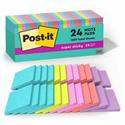 Post-it&reg; Super Sticky Notes - Supernova Neons Color Collection - 1680 x Multicolor - 3" Flag/Note Width x 3" Flag/Note Length - Rectangle - 70 Sheets per Pad - Aqua Splash, Tropical Pink, Acid Lime, Guava, Iris Infusion - Paper - Self-adhesive, R