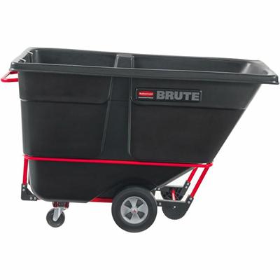 Rubbermaid Commercial 1250 lb Capacity Standard Duty Tilt Truck - 1250 lb Load Capacity - 33.50" Width x 72.20" Depth x 43.80" Height - Black - 1 Each